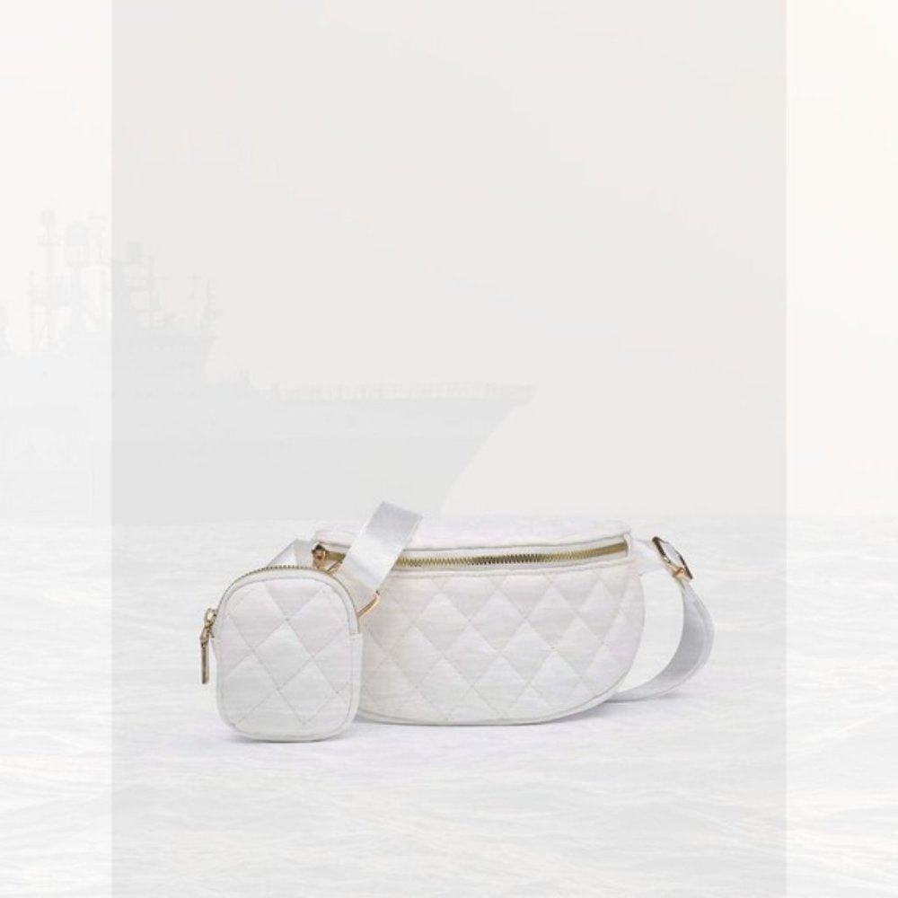 New Quilted Waist Bag With Small Pouch 127 - Picture 2 of 4